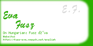 eva fusz business card